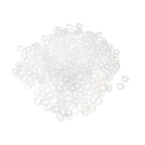 NEW 500 Pcs Motherboard Flat Nylon Washers White 8mm x 4mm x 1mm