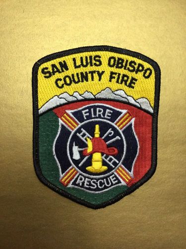 SAN LUIS OBISPO COUNTY FIRE PATCH. FIRE RESCUE.