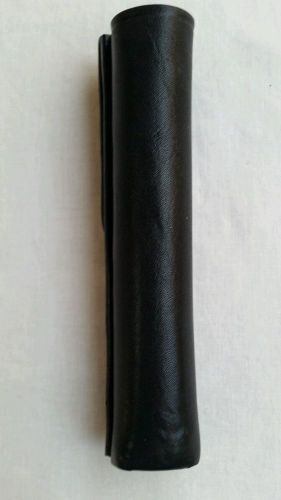 Black plain leather asp collapsible baton holder/holster for sale