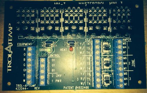 Honeywell Trol A Temp 3 Zone Panel MM-3 Mastertrol MINI-3 422044 Trol-A-Temp TAT