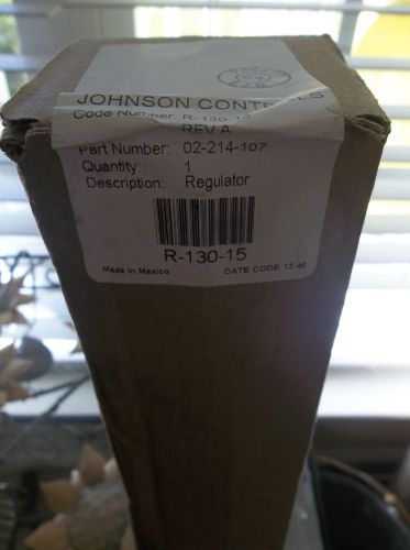 NEW FACTORY SEALED JOHNSON CONTROLS R-130-15 REGULATOR VALVE PART NO. 02-214-107