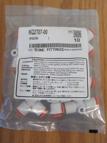 Lot of 10 SMC Corporation Fittings KQ2T07-00