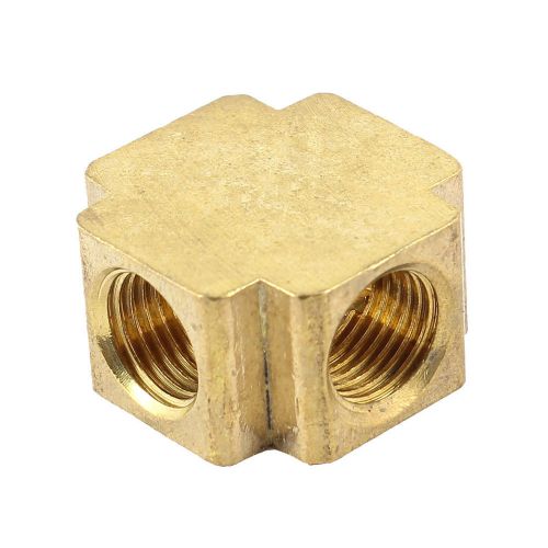 Brass 1/4&#034; NPT Thread 4 Ways Cross Connector Pipe Adapter Coupler Joint