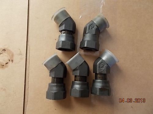 Five Parker 12 V6LO 45 DEGREE SWIVEL NUT ELBOW STEEL Hydraulic Fitting Case