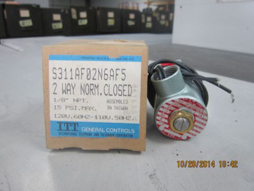 ITT CONTROLS SOLENOID  VALVE S311AF02N6AF5 N.O.S