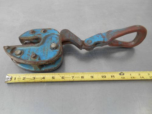 No. 21  Metal Grip 0&#034;- 3/4&#034;  WLL 1 ton Merrill Bros VERTICAL PLATE LIFTING CLAMP