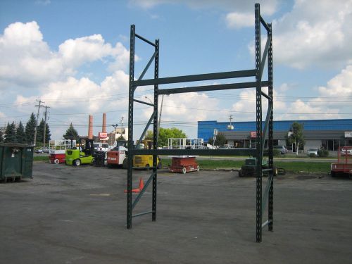 10 sections ridgurak pallet rack 80&#039; l x 10&#039;t x 44&#034; deep , clean racking , hd for sale