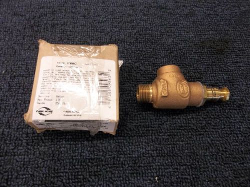 CASH ACME BRASS PRESSURE RELIEF DRAIN VALVE FWC 1/2&#034; 175 PSI 09563-0125 NEW