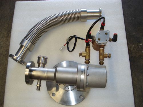 HIGH VACUUM ISOLATION CHAMBER VALVE w/ KURODA SS-242H SOLENOID VALVE