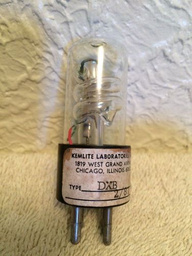 KEMLITE BULB DXB STROBE FLASH TUBE 2/87 LIGHT LAMP BEACON VINTAGE 87 LAB CHICAGO