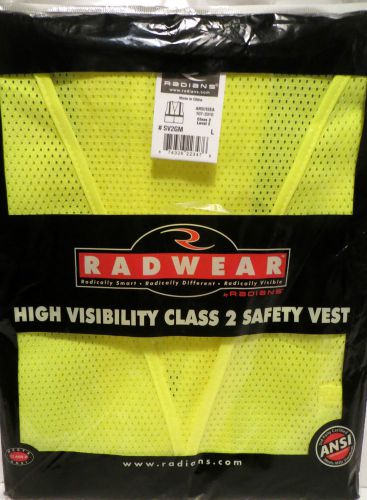 RADWEAR CLASS 2 ANSI APPROVED HIGH VISIBILITY SAFETY VEST by RADIANS~SIZE LG~