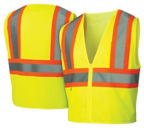 Pyramex Safety Vest Class 2 Level 2 Hi-Vis Lime 5X-Large 21273