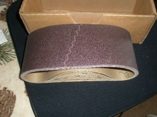 (10) 4&#034; x 24&#034; Sanding Belts 120G  By Virginia Abrasives. #008-32196