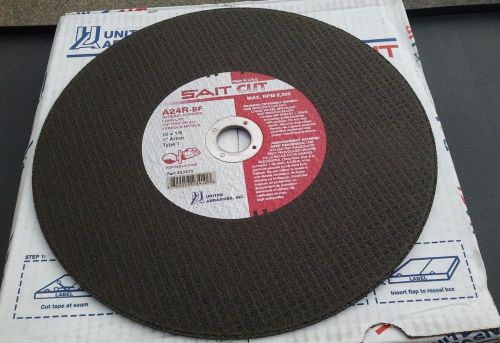 New 10 pack 12&#034; x 1/8&#034; metal cut-off wheel a24r 1&#034; arbor type 1 ua sait 23410 for sale