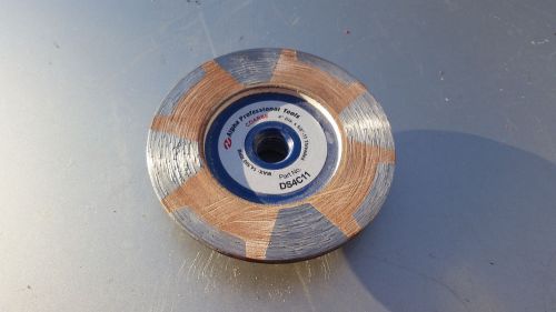 Alpha 4&#034; Flat Coarse Diamond Shaping Wheel 5/8&#034;-11 Thread (Marble workers)