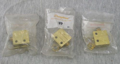 LOT of 3 (three) New Humphrey Tac2 31P Valves BRASS NOS push button TAC 2 NEW