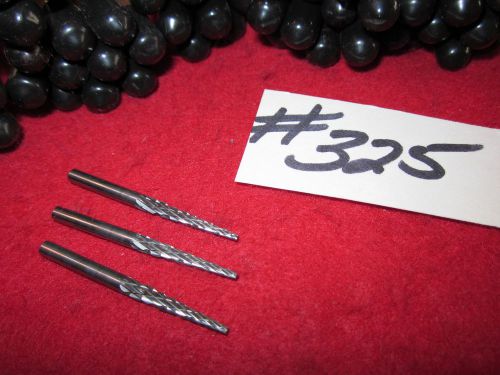 100   U.S.A.  3MM  SOLID  CARBIDE BURRS, CONE SHAPE  {325}