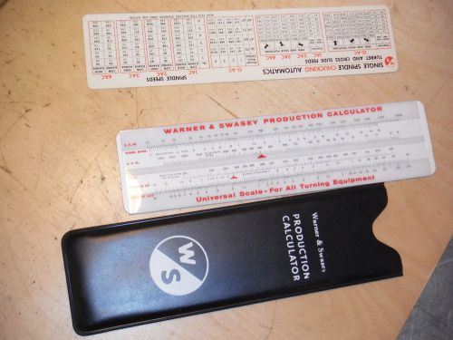 VINTAGE WARNER &amp; SWASEY LATHE PRODUCTION CALCULATOR