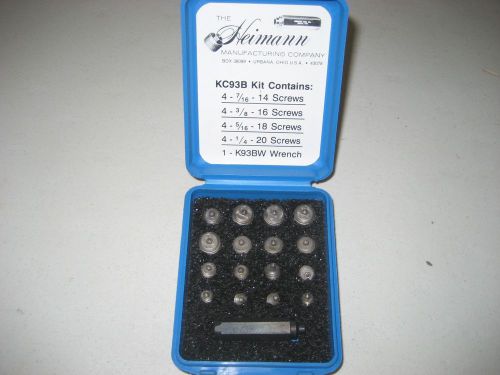 Heimann Transfer Screw Set 17 Piece, 1/4&#034; thru 7/16&#034;,  KC93B, USA, NO RESERVE