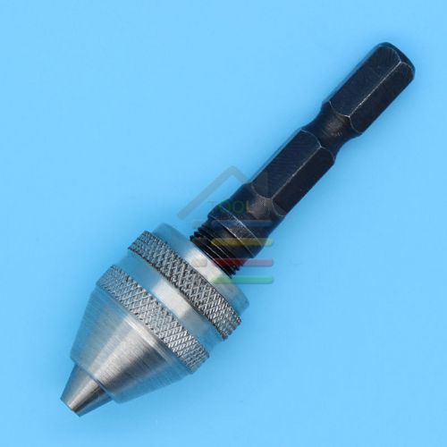 Hex 1/4&#034; Keyless Drill Bit Chuck 0-4mm Quick Change Adapter Converter Power Tool