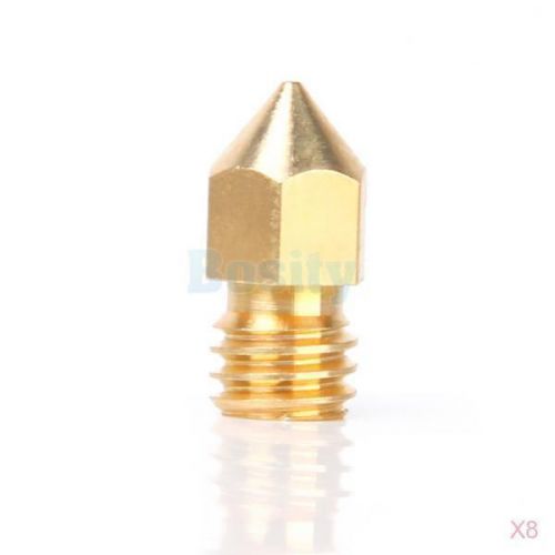 8pcs 0.3mm copper extruder nozzle print head for 1.75mm makerbot mk8 3d printer for sale