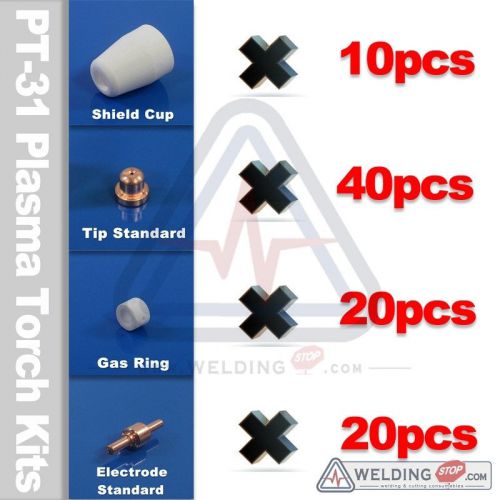 Cut40 40d cut50 50d pt-31 plasma cutter cuting torch consuamable 90pcs pakcage for sale