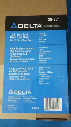 Delta 136&#034; flex back band saw blade fits 18&#034; band saws