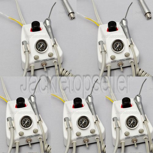 5x Dental Portable Turbine Unit work With Compressor W/ 3 way syringe 4/2holes