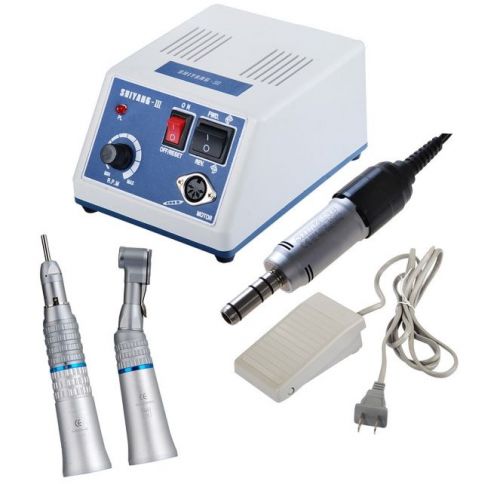 Dental marathon polishing micro motor 35k rpm w/ contra angle straight handpiece for sale