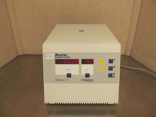 HERAEUS Baxter Scientific Instruments Biofuge 13 Centrifuge &amp; Rotor GOOD! AA954