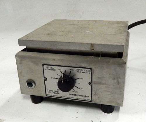 Sybron Thermolyne Hot Plate type 1900, Model HP-A1915B 120 v, 750 watts