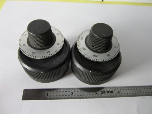 LOT 2 EA OPTICAL MICROSCOPE PART KNOBS ZEISS GERMANY OPTICS BIN#C8-07