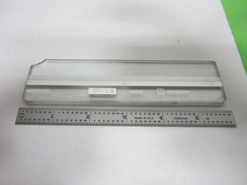 MICROSCOPE PART HEIDENHAIN GERMANY C10 RULER SCALE OPTICS AS IS BIN#M9-20