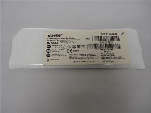 Stryker 7.5 MM Round Fluted Bur Medium, Ref: 5120-10-75