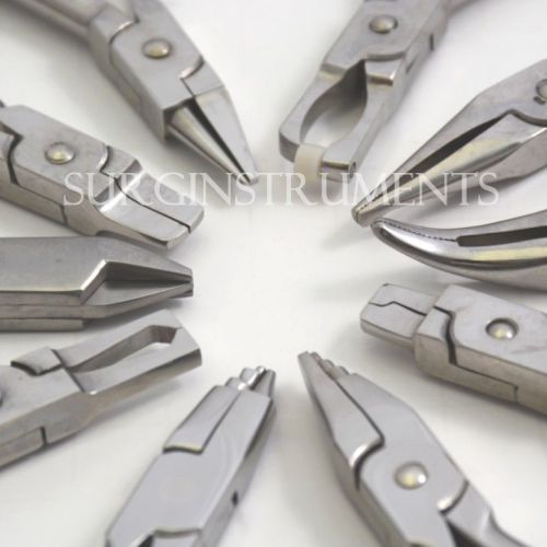 10 ORTHODONTIC PLIERS DENTAL INSTRUMENTS LABORATORY LAB