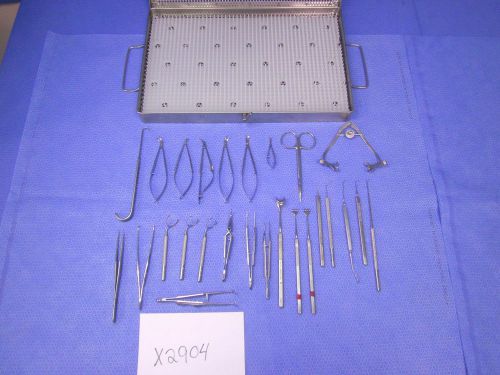 Karl Storz Eye Surgical Instrument Set with Tray (Lot of 26 Pieces)