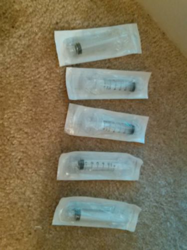 Set of Five 5CC Syrines, NEW Sterile.