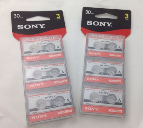 Sony MC-30 Microcassette Tapes 3-Pack MC30R/3 30 Min SEALED