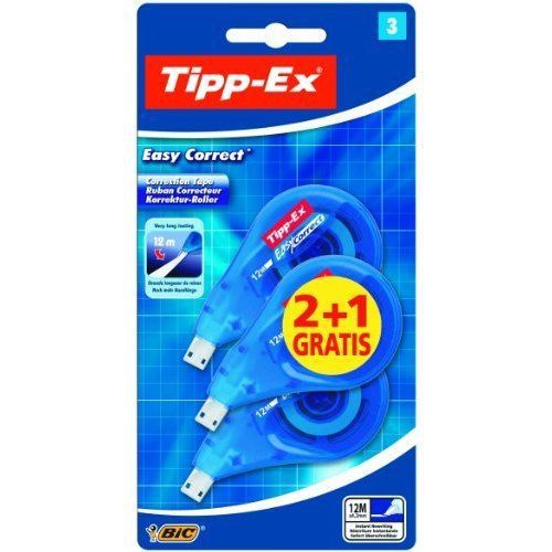 Tipp-Ex Extra Long Easy Correct Correction Tape (Value Pack of 2, Plus 1 Free)