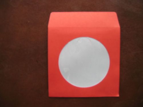 400 PCS 3&#034; Red MINI CD-R DVD-R Paper Sleeve Envelope JS207