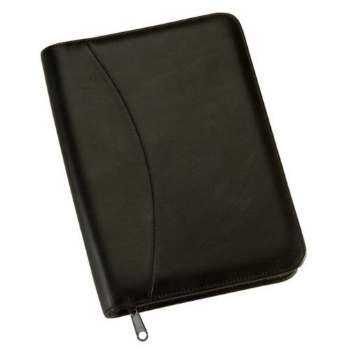 Royce Leather Zip Around Jr. Writing Padfolio - Black