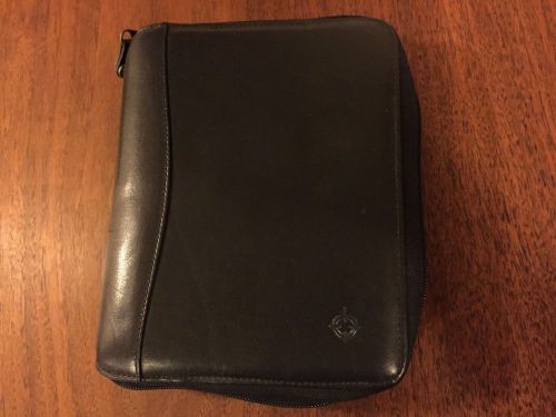 Franklin covey zipper spacemaker leather compact sz planner binder holds iphone for sale