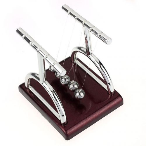 Newton&#034;s Cradle Steel Balance Balls Physics Science Accessory Desk Toy Joli