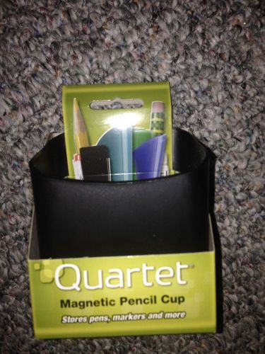 Magnetic pencil/pen cup holder black durable plastic construction ^ for sale