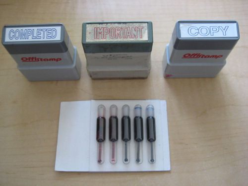 Lot of  3 - xstamper important copy completed rubber office stamps for sale