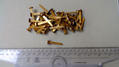 50 VINTAGE Paper Fasteners Round Head Brass Rustproof 1 1/2&#034; Shank