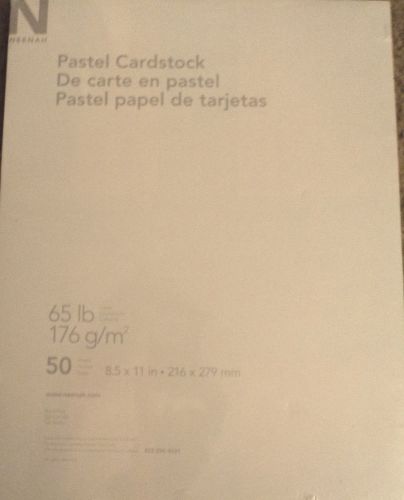 New Sealed Neenah Pastel Cardstock 65lb Cover 50 Sheets 8.5 x 11 in Acid Free