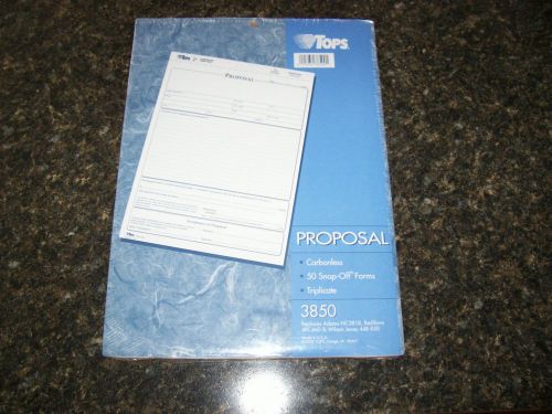 Tops Triplicate Carbonless Proposal Sheets