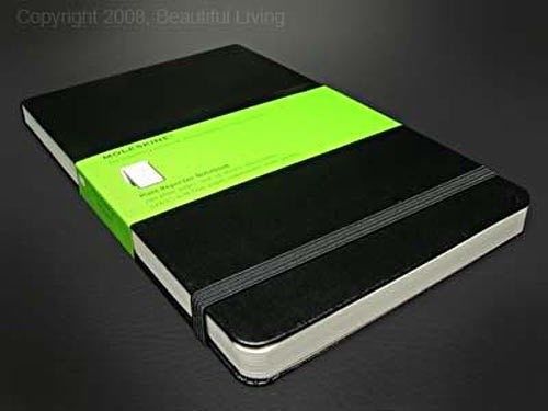 Moleskine Large Plain Reporter, Flip Top Notebook Journal Blank 5&#034; x 8&#034;