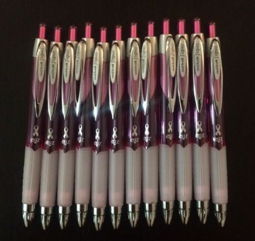 Uni-ball 207 Signo Pen Black Pink Ribbon 12 Pk Uniball